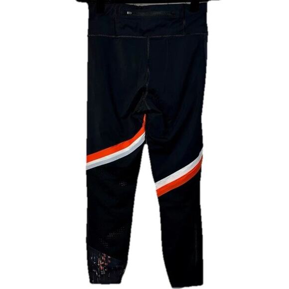 Sweaty Betty Leggings Zero Gravity 7/8 Crop Run Glitch Athletic Black Orange S - Picture 2 of 5